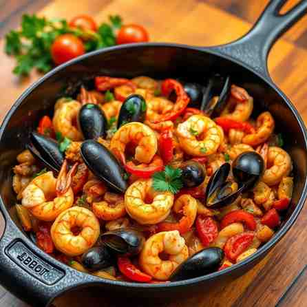 Spicy Creole Seafood Skillet - New Mix Seafood Recipe